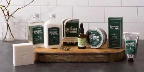Vista 7 de Pre de Provence Bergamot & Thyme Colección de fragancias para hombre, gel de baño y cabello, 8.5 fl oz