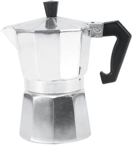 Vista 8 de Olla de moca, aluminio clásico de café expreso, estufa Moka Pot uso de oficina en casa 100ML 2 tazas