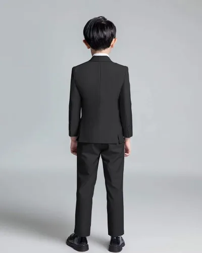 Vista 2 de YuanLu Trajes para niños 5 piezas Slim Fit Royal Blue Boy Suit