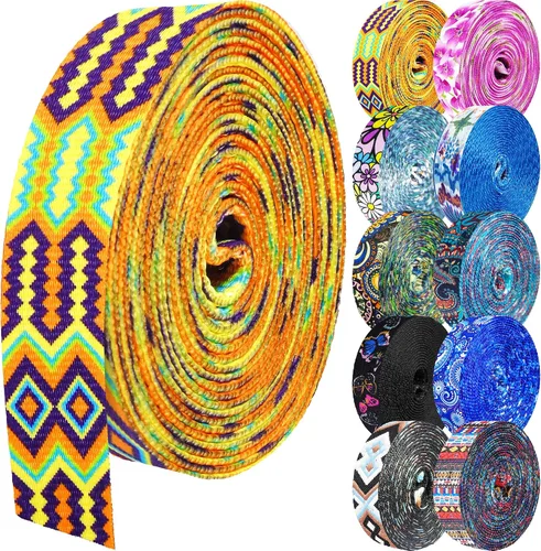 Vista 78 de 1.5 pulgadas Correa de nailon con patrón, correas de cinturón de nailon, correas para bolso, correas para mochila, cinturón de nailon