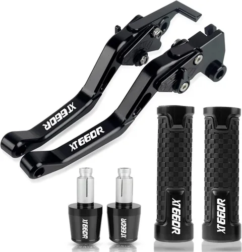 Vista 11 de Palancas de freno Accesorios de motocicleta CNC Palancas de embrague de freno Manillar Manillar Agarres extremos para Yamaha XT660R XT 660R