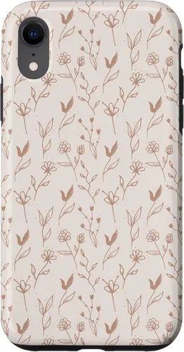 Vista 24 de Beige Tan Wildflower Floral Minimal Flower Boho Case for iPhone 17