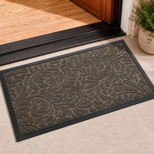 Vista 29 de Yimobra Tapete para puerta de entrada exterior, 29.5 x 17 pulgadas, impermeable, resistente, para puerta delantera, tapete antideslizante resistente