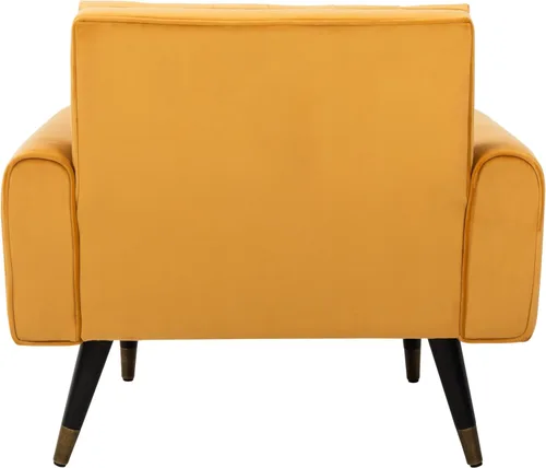 Vista 5 de Safavieh Inicio Amaris Retro Glam Caléndula Terciopelo y Negro Copetudo Accent Silla