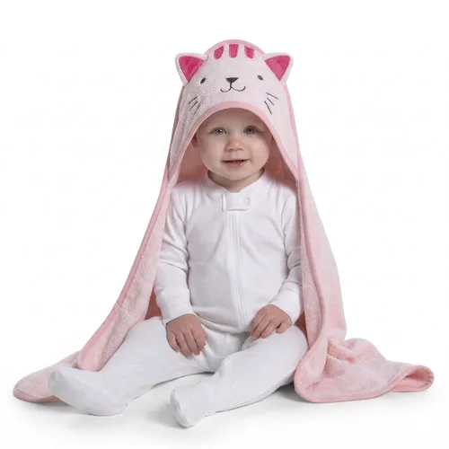 Vista 14 de Delta Children Toalla de baño con capucha personalizada para bebé/lactante - Super suave y absorbente - Esencial para recién nacido - Regalo ideal