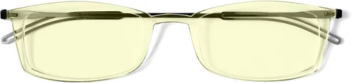Vista 7 de ThinOptics Frontpage - Gafas de lectura para computadora con bloqueo de luz azul y funda de aluminio Milano, Rectángulo/transparente