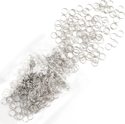 Vista 8 de Uniclife 500 mini anillos de metal de 0.236 pulgadas para joyas, collares, pulseras, aretes y adornos de manualidades