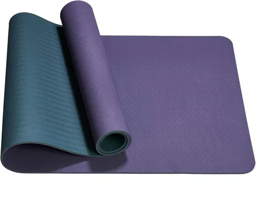 Vista 10 de Tapete de yoga, tapete de yoga con diseño antideslizante, tapete profesional de TPE para ejercicio, 72 x 24 pulgadas, tapete de entrenamiento