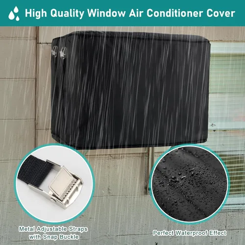 Vista 6 de Luxiv - Cubierta impermeable para aire acondicionado de ventana de invierno para unidad exterior, cubierta de protección contra congelación