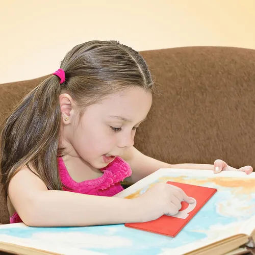 Vista 7 de Henoyso 3 juegos de letras de papel de lija con cajas inferiores y mayúsculas, papel de lija sensorial, letras táctiles del alfabeto para Brillante