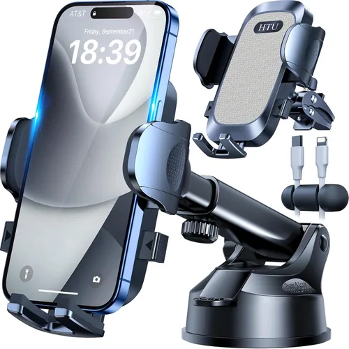 Vista 11 de HTU 2026 Mejorado [Verdadero Grado Militar] Soporte de Teléfono para Coche【Certificados de Seguridad y Sin Olor】Soporte de Teléfono Celular