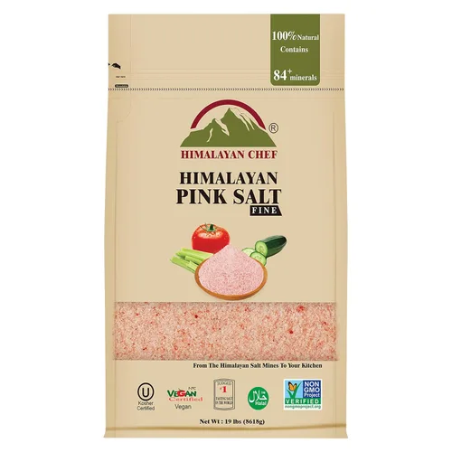 Vista 12 de Himalayan Chef - Sal rosa del Himalaya, grano fino, bolsa de 2 libras
