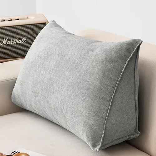 Vista 10 de Almohada de cabecera de cuña azul para lectura y reposo en cama, almohada triangular para respaldo de lectura, cojín de cuña para espalda, almohada