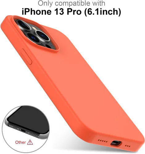 Vista 5 de DEENAKIN Funda compatible con iPhone 13 Pro con protector de pantalla, funda protectora de goma de gel de silicona suave y flexible, ajuste delgado