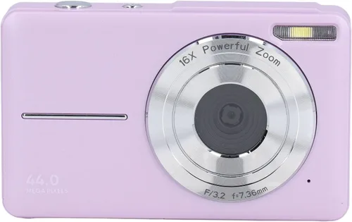 Vista 2 de Cámara digital, FHD 1080P 44MP cámara de enfoque automático para vlogging con pantalla IPS HD de 2.5 pulgadas, zoom digital 16X, cámara compacta