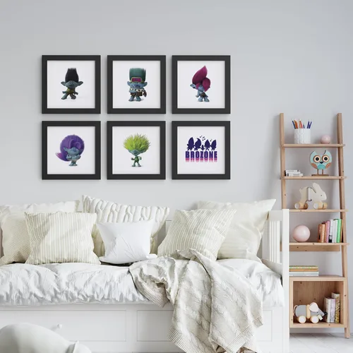 Vista 2 de Trends International Gallery Pops Trolls Band Together - Paquete de arte de pared Brozone (paquete de 6)