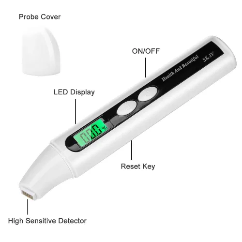 Vista 5 de Analizador de piel, detector digital de cara, analizador de aceite, monitor con pantalla LCD para viajes, hogar, salón de belleza