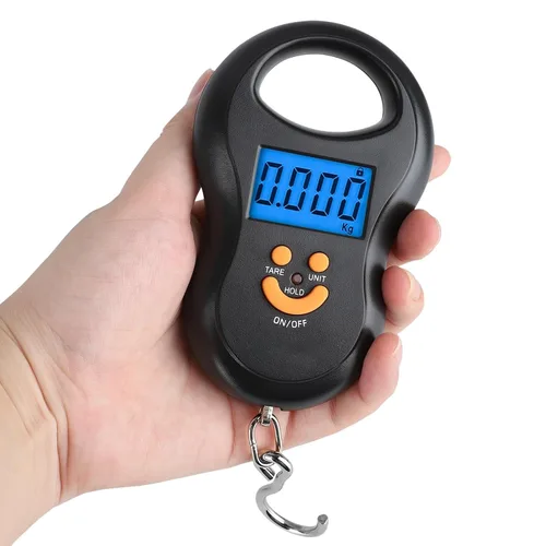 Vista 5 de SmileScale - Báscula digital de gran tamaño para equipaje, pantalla retroiluminada, capacidad de 110 libras 110.2 lbs, comprobador