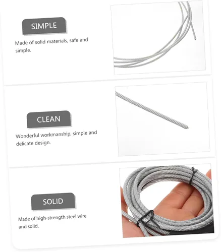Vista 6 de Cable de acero con peso de repuesto para adultos, tubo antidesgaste, cuerda de saltar gruesa y pesada para entrenamiento de velocidad