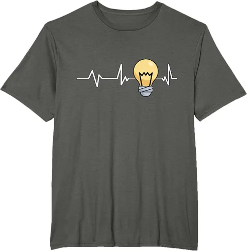 Vista 5 de Bombilla Heartbeat bombilla regalo bombilla bombilla camiseta Negro