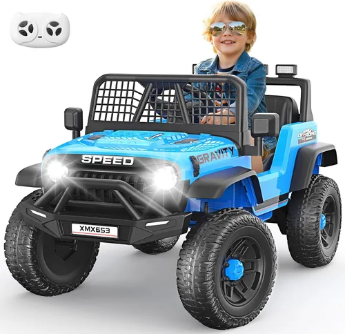 Vista 9 de Hikole Coche eléctrico de 12 V para niños de 3 a 5 años con control remoto Negro