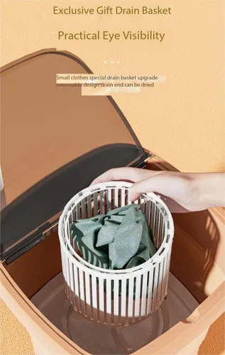 Vista 5 de Lavadora portátil, 48W plegable Chaoshenbo Mini lavadora, 10L para ropa interior, bragas, calcetines