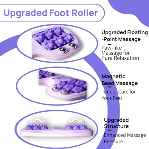 Vista 5 de Masaje de rodillo de pie para fascitis plantar, terapia portátil de rodillos para pies para circulación y alivio del dolor, reflexología