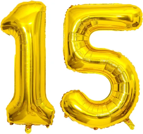 Vista 13 de Globo dorado grande de 40 pulgadas con letras del alfabeto de Mylar de aluminio de helio, globos de número grande para cumpleaños, aniversario