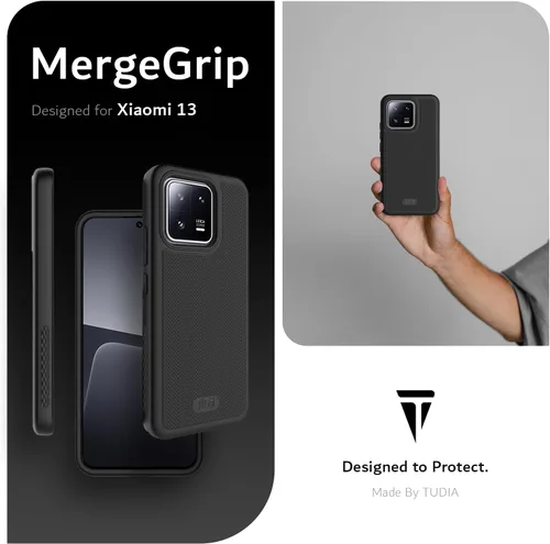 Vista 7 de TUDIA DualShield Grip - Funda protectora para Xiaomi 13 5G, MergeGrip, de grado militar, resistente, a prueba de golpes, delgada, de doble capa