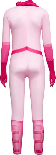 Vista 3 de RTOPDS Disfraz de princesa melocotón, disfraz de Halloween para niños, disfraz de cosplay de anime para niñas