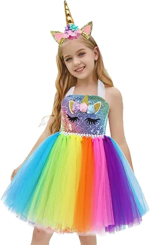 Vista 5 de Princess Costumes for Little Girls Dress Up Clothes for Little Girls Toddler Costume with Accessories Christmas Birthday