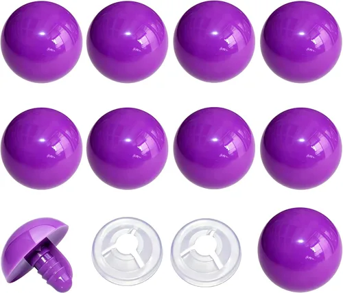 Vista 8 de Thalinfayi - 60 ojos de seguridad y arandelas seguras para ganchillo Amigurumi - Ojos de seguridad de plástico grandes negros de 0.94 pulgadas, ojos