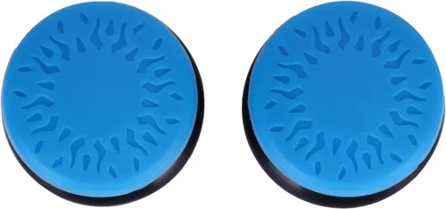 Vista 9 de ASHATA 2Pcs Thumbstick Extender for 3D Texture Thumb Grip Stick Joystick Thumbstick for 5 Controller (Blue)