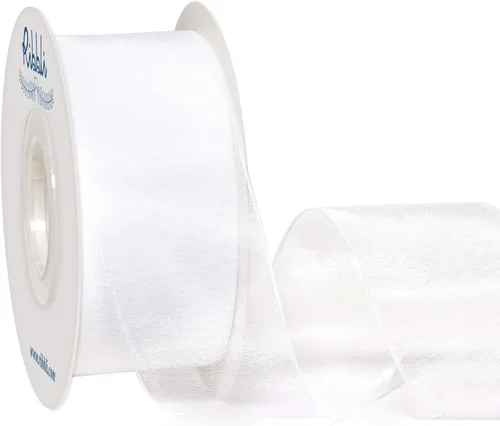 Vista 20 de Ribbli Cinta de organza azul aguamarina, 1 pulgada x 50 yardas, cinta transparente azul para envolver regalos, envoltura de galletas, decoración
