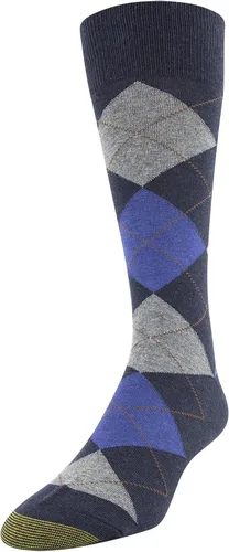 Vista 2 de GOLDTOE Calcetines de vestir Carlyle Argyle Crew para hombre, 3 pares