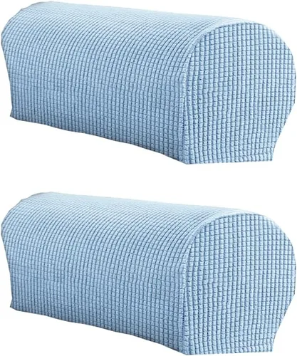 Vista 13 de LINGXIYA Juego de 2 fundas para reposabrazos de sofá, funda elástica suave para sillas, sofás reclinables, fundas protectoras para reposabrazos