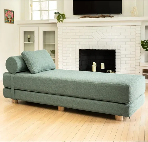 Vista 14 de Jaxx Avida Daybed - Tumbona plegable con colchón de espuma viscoelástica de primera calidad tamaño Queen - Fabricado en los Estados Unidos - Premium