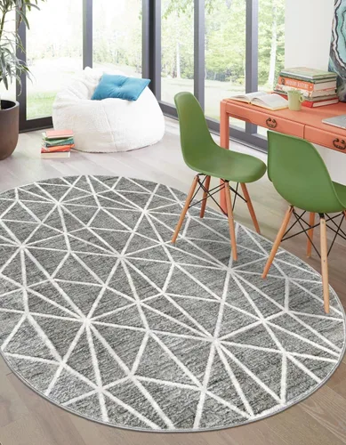 Vista 31 de Unique Loom Matrix Trellis Collection - Alfombra geométrica (2 pies x 6 pies 1 pulgada, azul/azul claro)