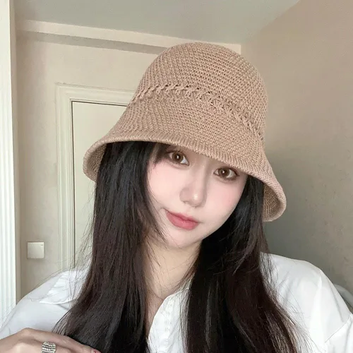 Vista 4 de Women's Fisherman Hat Wide Brim Breathable Sun Protection Beige