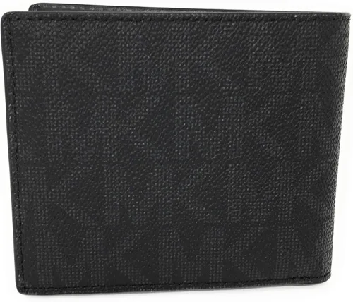 Vista 3 de Michael Kors Jet Set billetera para hombre PVC negro 36H7LMNF1B