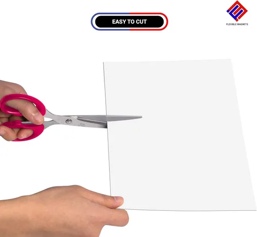 Vista 3 de Hojas magnéticas blancas de borrado en seco – 9 x 12 pulgadas – Pizarra blanca magnética para escribir en hojas – Las mejores hojas flexibles