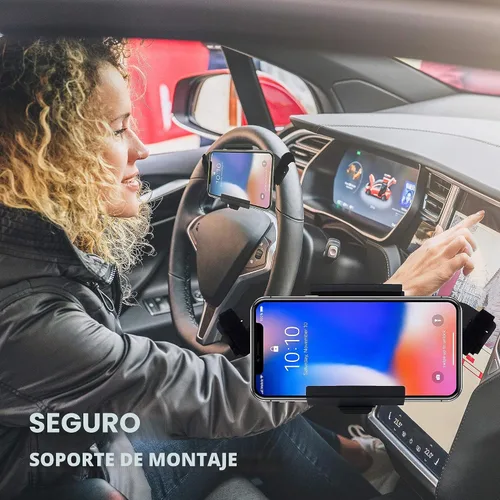 Vista 3 de Soporte de teléfono de coche para volante Soporte de teléfono celular para modelo 3 iPhone Android