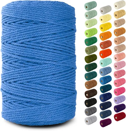 Vista 160 de Nook Theory Hilo de macramé de 3mm 109 yardas - Cuerda de macramé suave de 4mm, 5mm perfecta para nudos - Suministros de macramé para colgadores