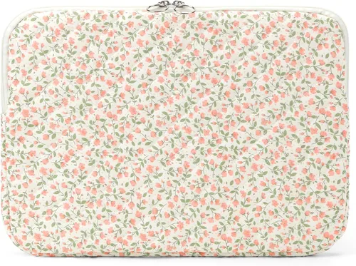 Vista 38 de Funda acolchada para laptop de 15 a 15.6 pulgadas, bonita funda protectora acolchada para computadora portátil con estampado floral para MacBook