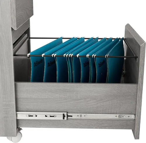 Vista 10 de Archivador con 2 cajones con cerradura, almacenamiento debajo