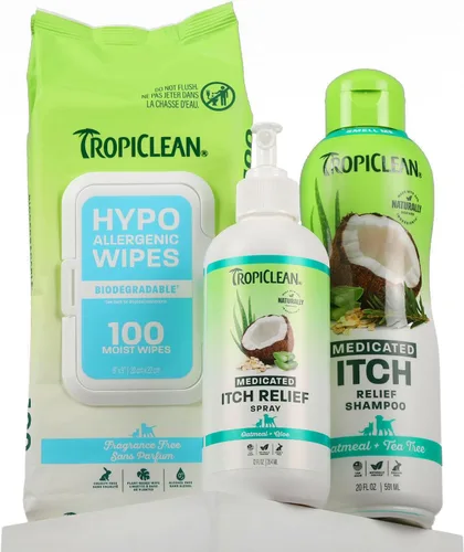 Vista 19 de TropiClean Champú y acondicionador 2 en 1 para perros, aroma a papaya de larga duración, desenredante hidratante para perros, seguro para cachorros
