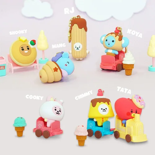 Vista 2 de BT21 Llavero con forma de postre y figura de cariño