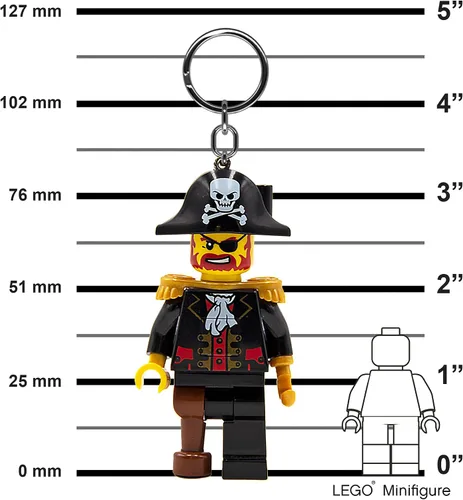 Vista 9 de LEGO Llavero de luz - Capitán Brickbeard (KE23H) grande de 3 pulgadas