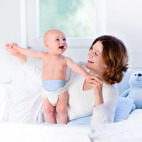 Vista 4 de 8 piezas de algodón con cordón umbilical para bebé, suave protector de vientre para bebé, banda para ombligo recién nacido, cinturón de ombligo