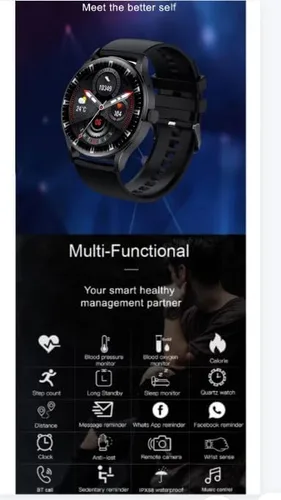 Vista 3 de JK103 SmartWatch TFT Display Sports Bracelet Reloj despertador